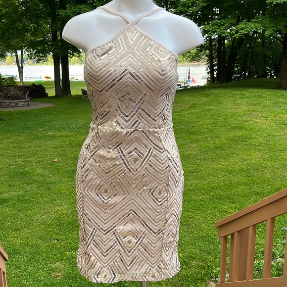 NWT Crystal Doll sequin bodycon dress 13 - Picture 2 of 12